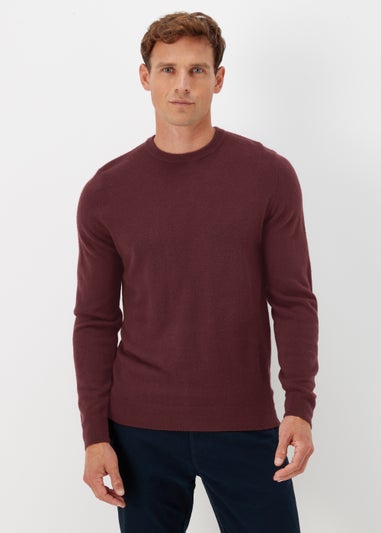 Burgundy Soft Touch Crewneck Jumper