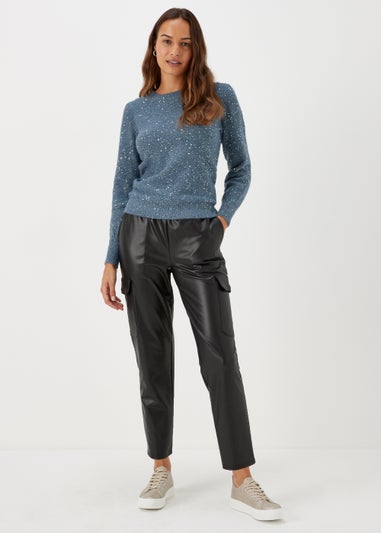 Navy Metallic Jumper