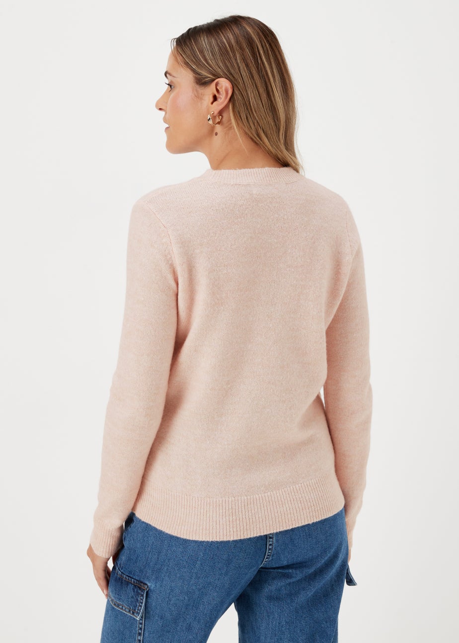 Pink Sequin Heart Jumper