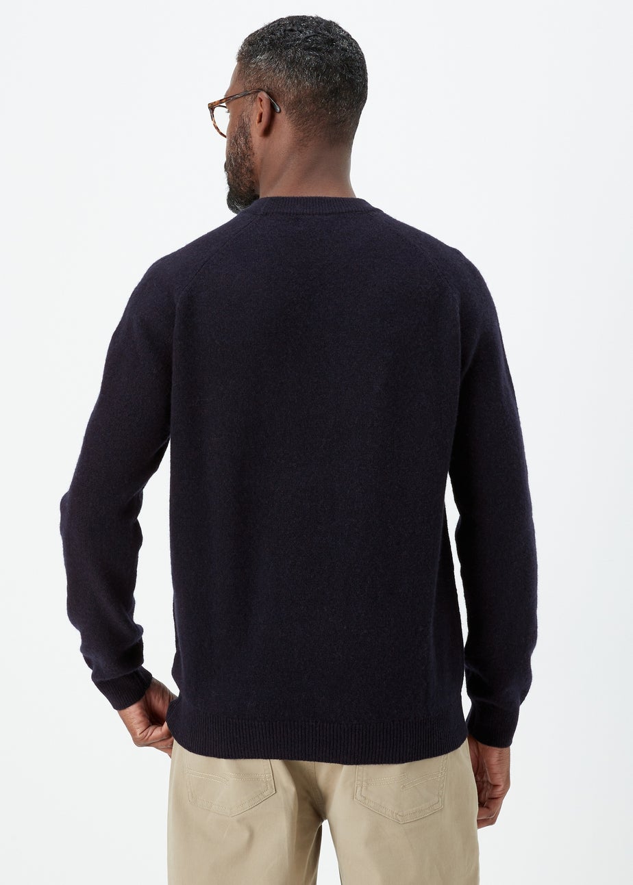 Lincoln Navy 100% Lambswool Crewneck Jumper