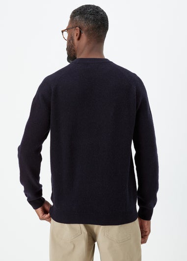 Lincoln Navy 100% Lambswool Crewneck Jumper