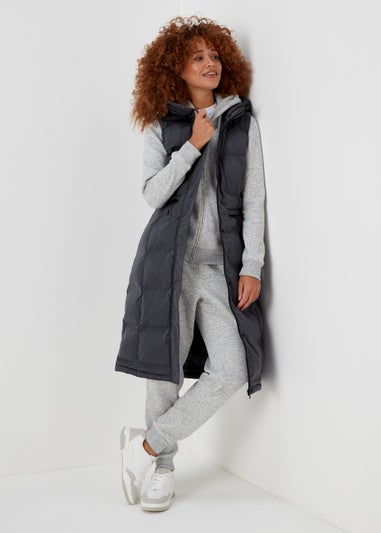Grey Long Shower Resistant Gilet