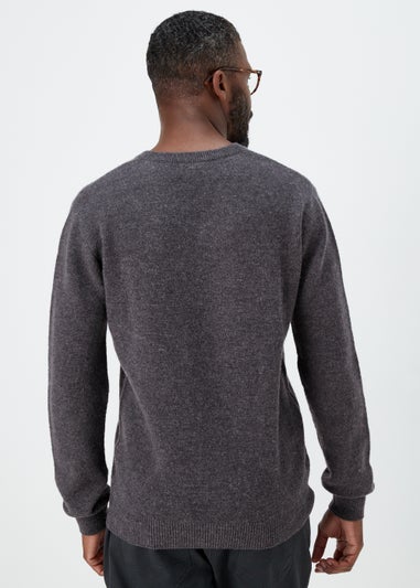 Lincoln Charcoal 100% Lambswool V Neck Jumper