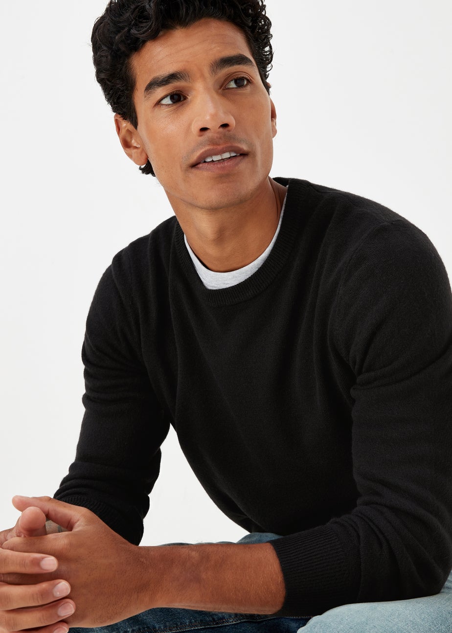 Black Soft Touch Crewneck Jumper