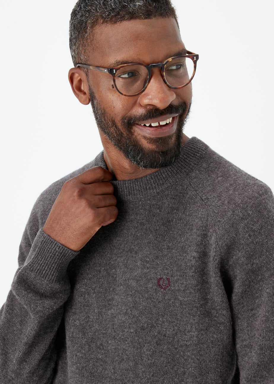 Lincoln Charcoal 100% Lambswool Crewneck Jumper