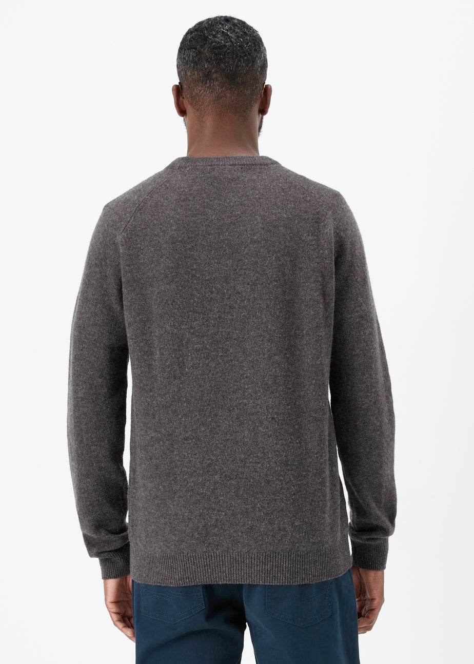 Lincoln Charcoal 100% Lambswool Crewneck Jumper