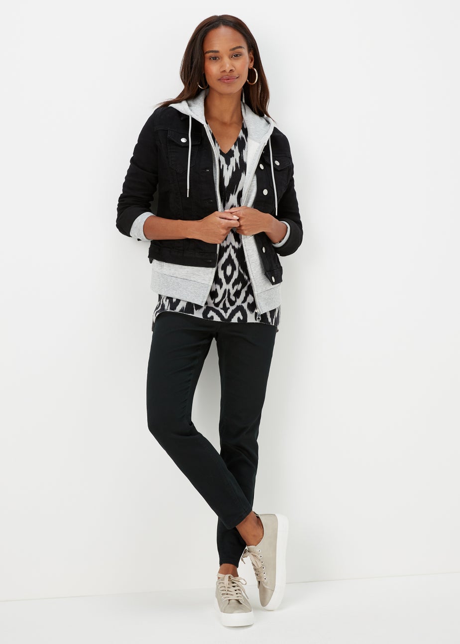 Grey Ikat Print Soft Touch Jumper