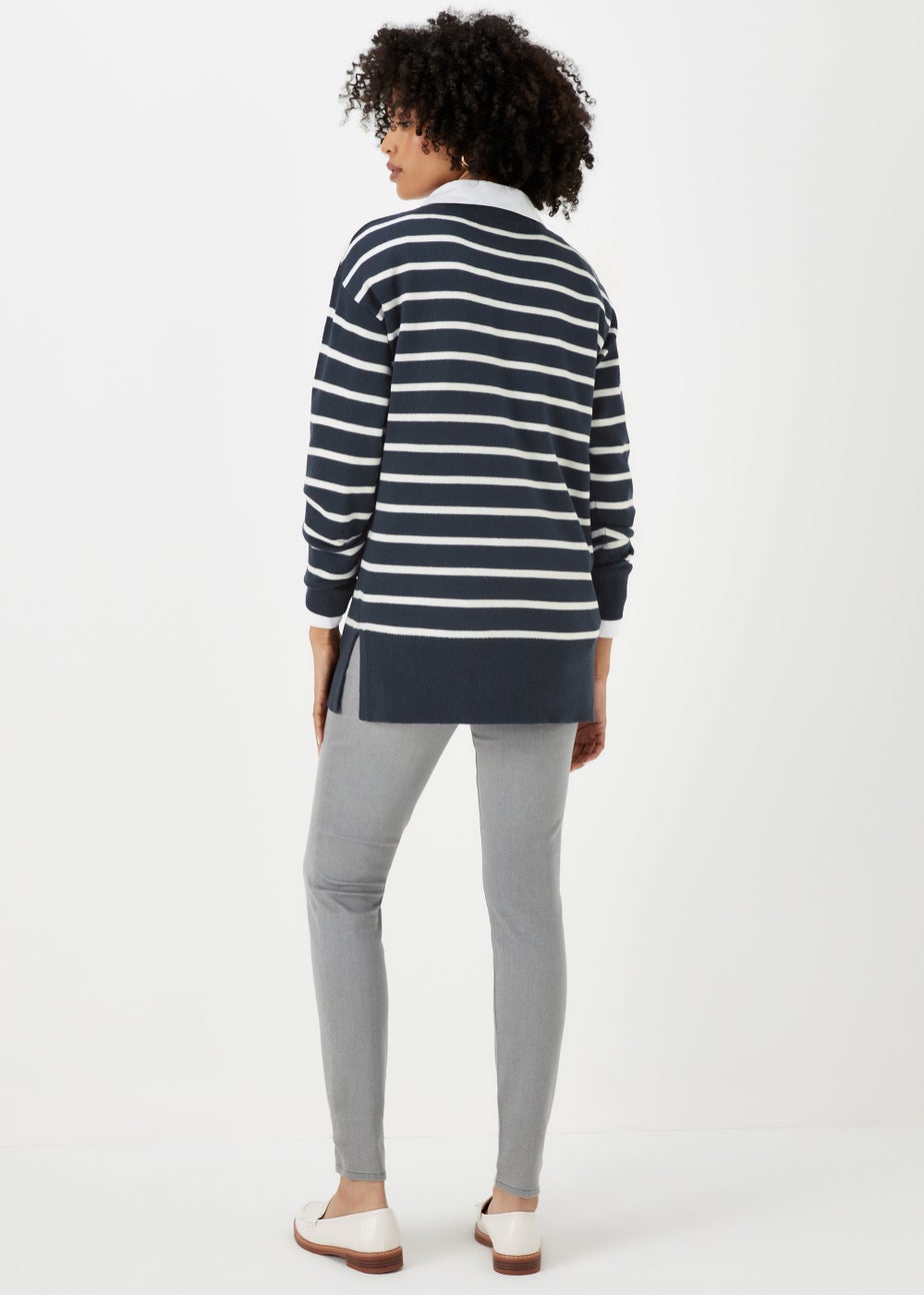 Navy Stripe Soft Touch Jumper