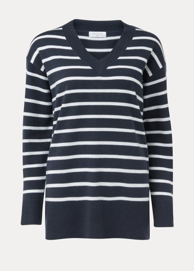 Navy Stripe Soft Touch Jumper