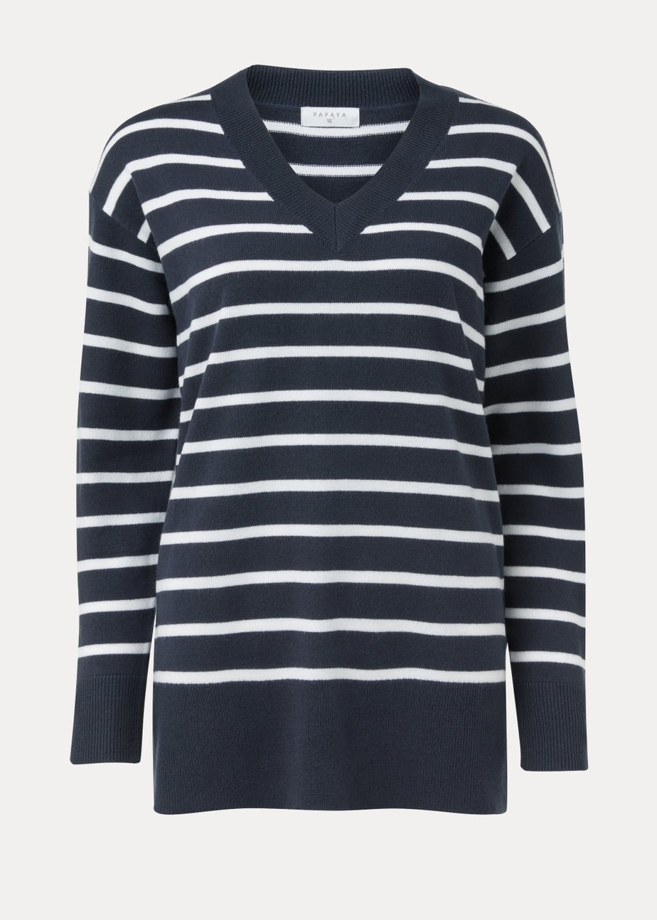 Navy Stripe Soft Touch Jumper
