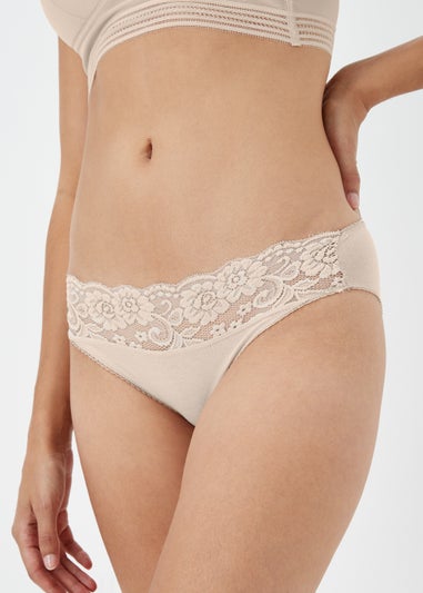 4 Pack Lace Trim High Leg Knickers