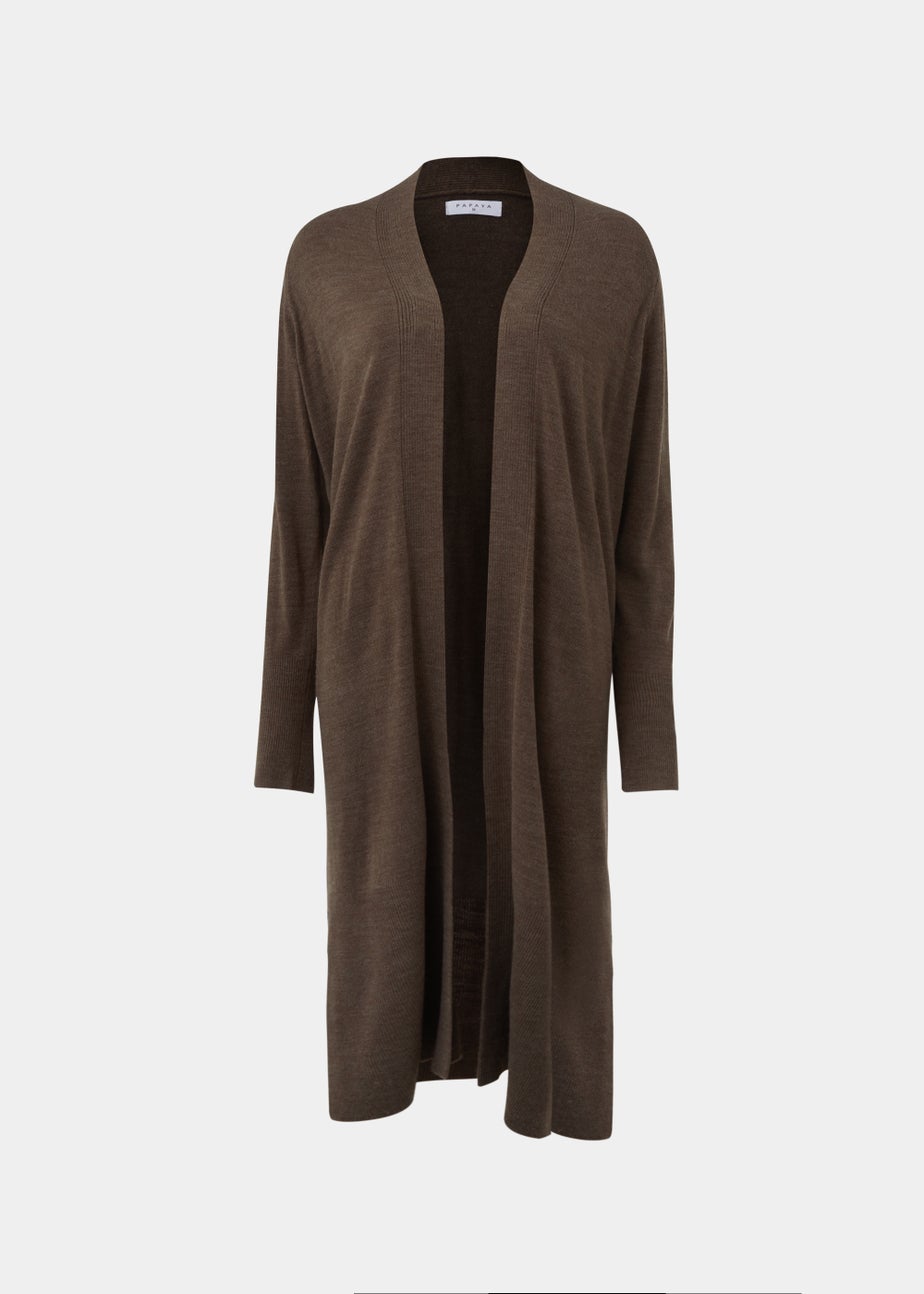 Brown Longline Cardigan