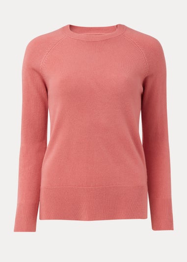 Pink Round Neck Soft Touch Jumper