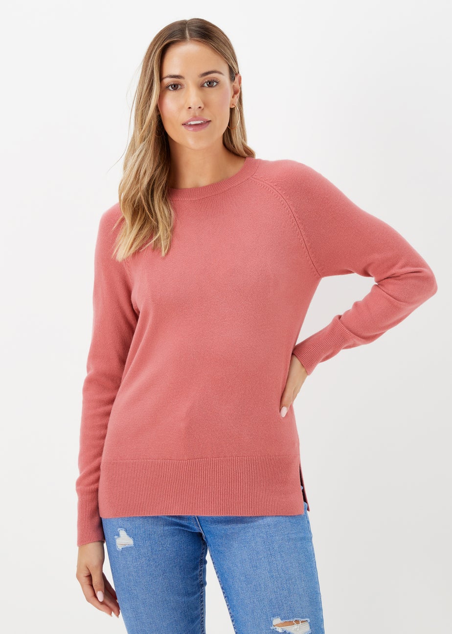 Pink Round Neck Soft Touch Jumper
