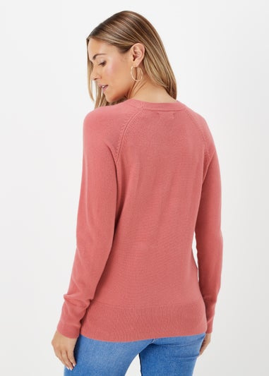 Pink Round Neck Soft Touch Jumper