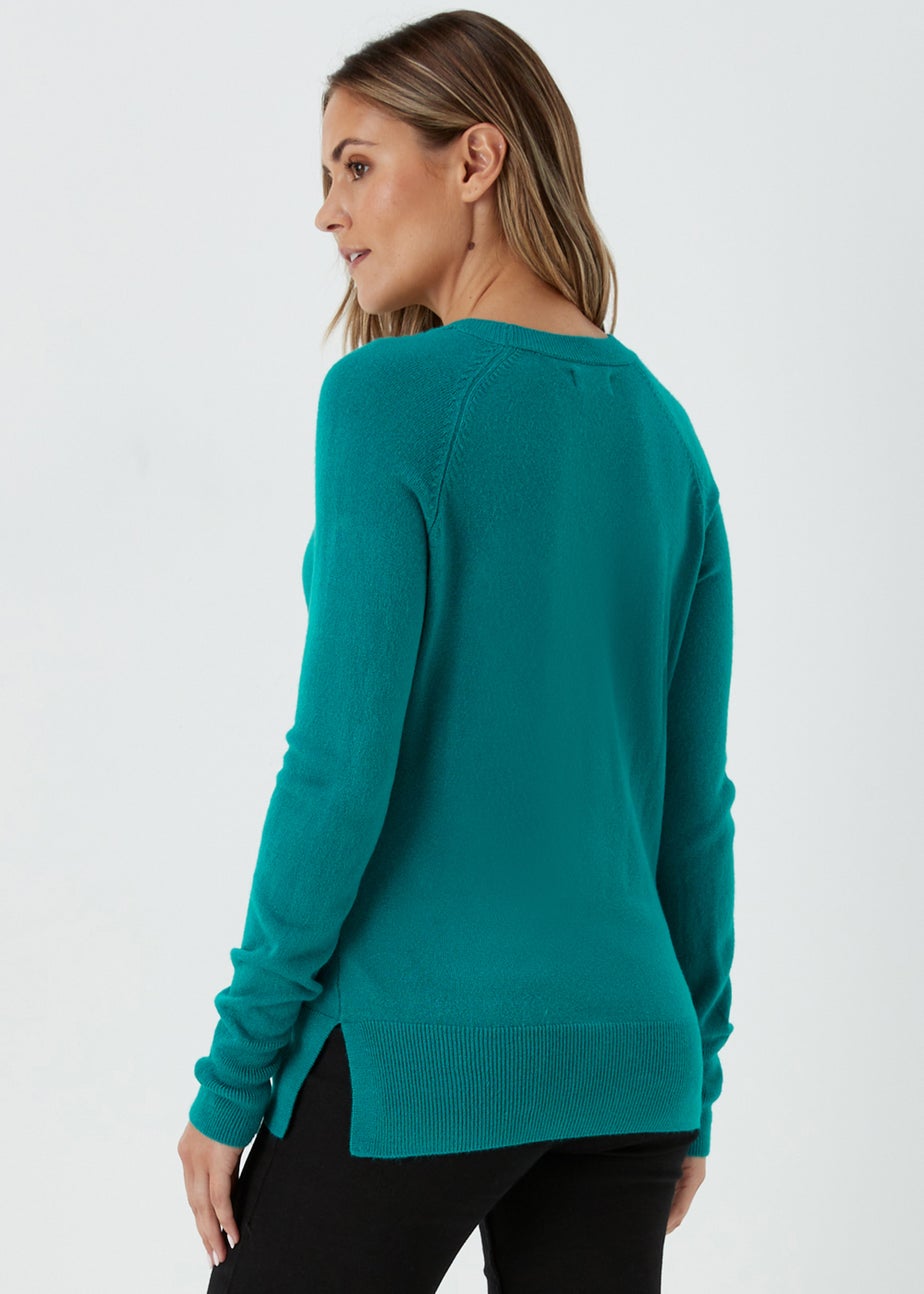 Teal Super Soft Round Neck Jumper