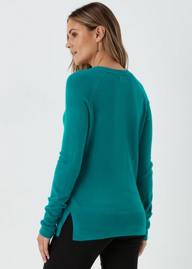 Teal Super Soft Round Neck Jumper