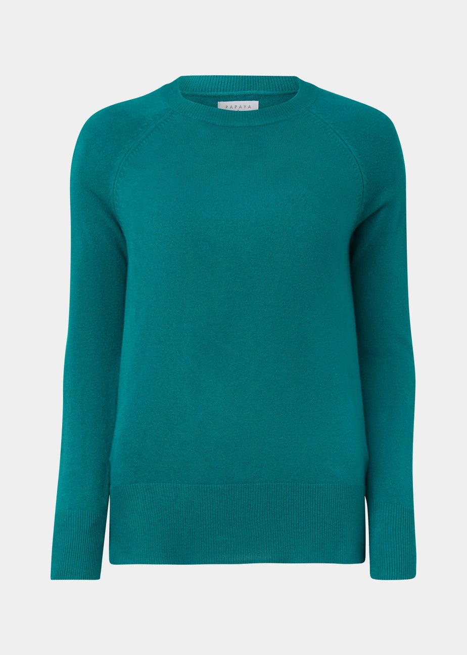 Teal Super Soft Round Neck Jumper