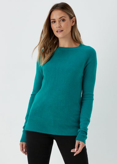 Teal Super Soft Round Neck Jumper