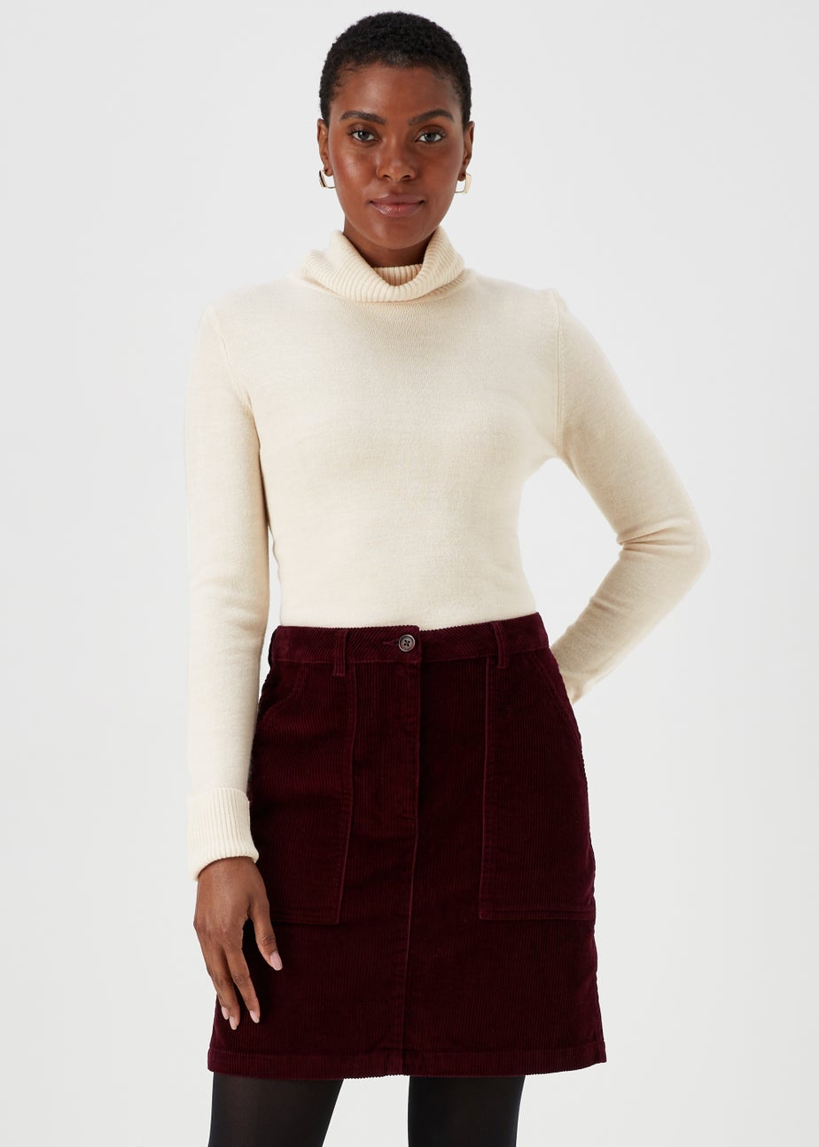 Taupe Super Soft Roll Neck Jumper