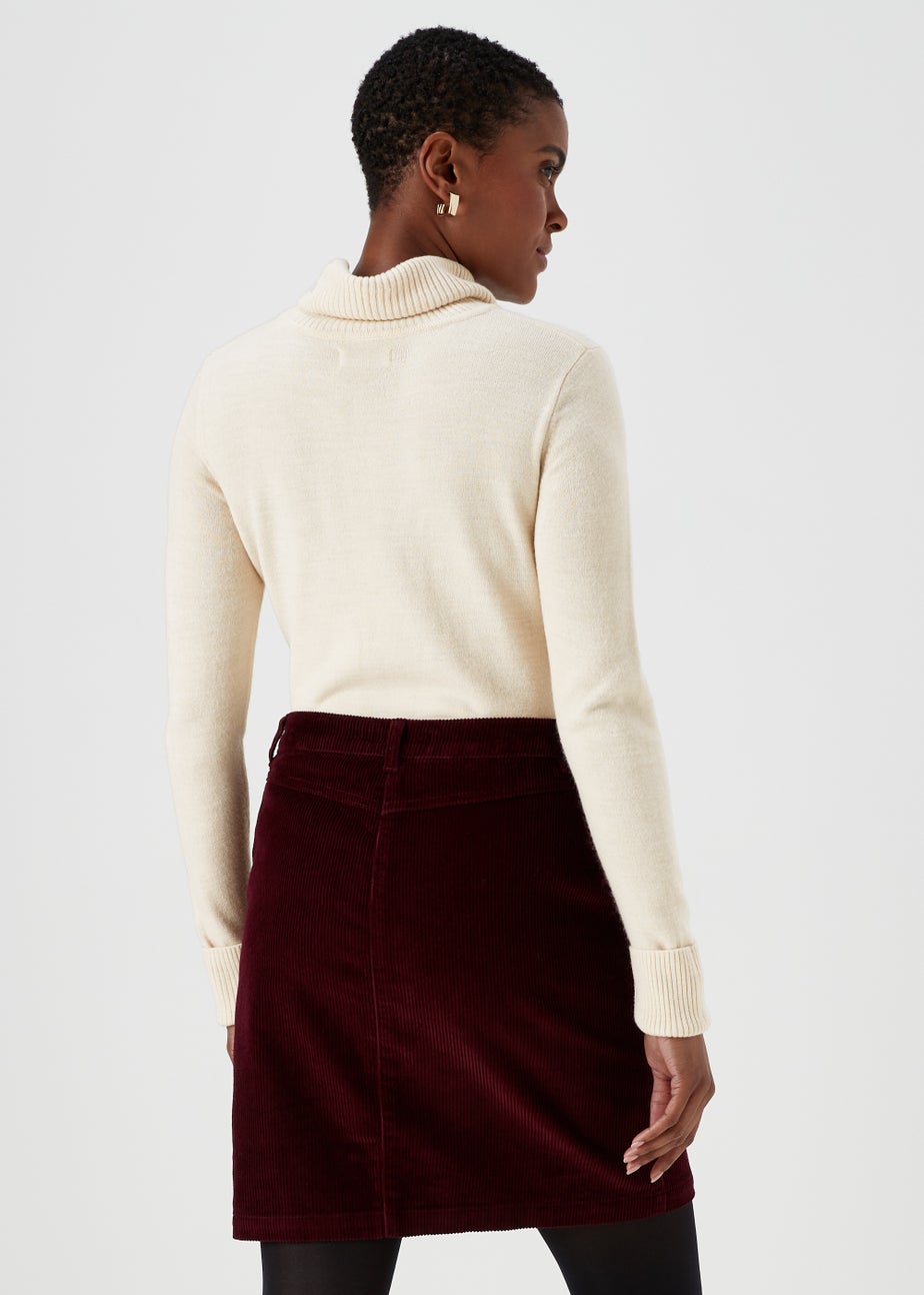 Taupe Super Soft Roll Neck Jumper