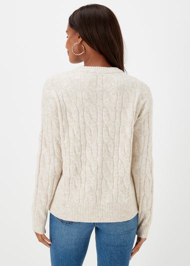 Cream Cable Knit Jumper