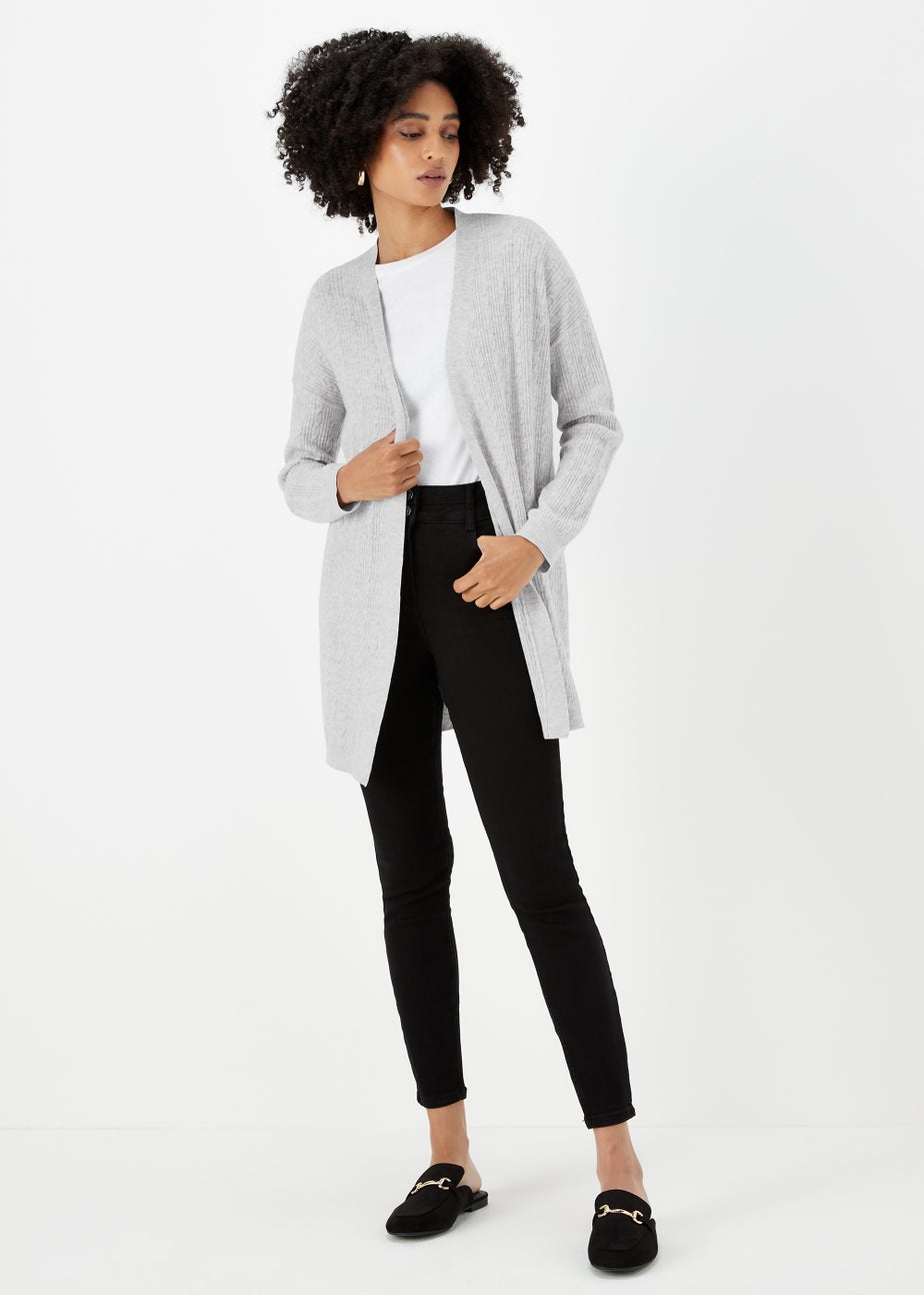 Grey Baby Cable Knit Cardigan