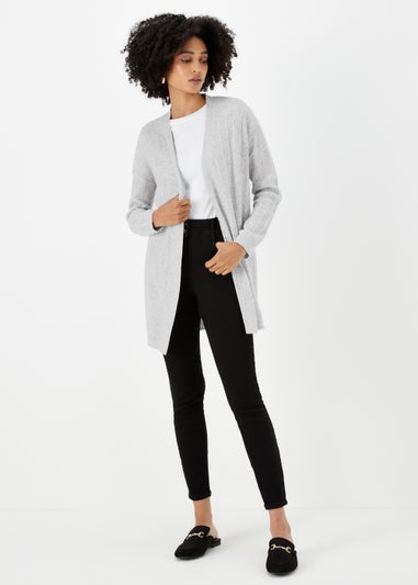 Grey Baby Cable Knit Cardigan