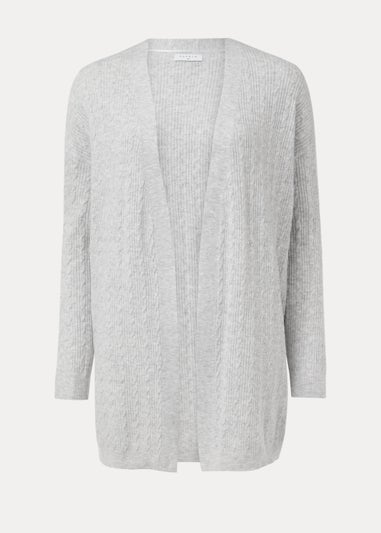 Grey Baby Cable Knit Cardigan
