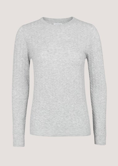 Grey Baby Cable Jumper