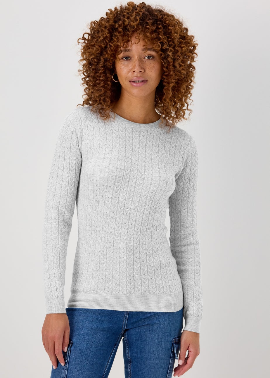 Grey Baby Cable Jumper