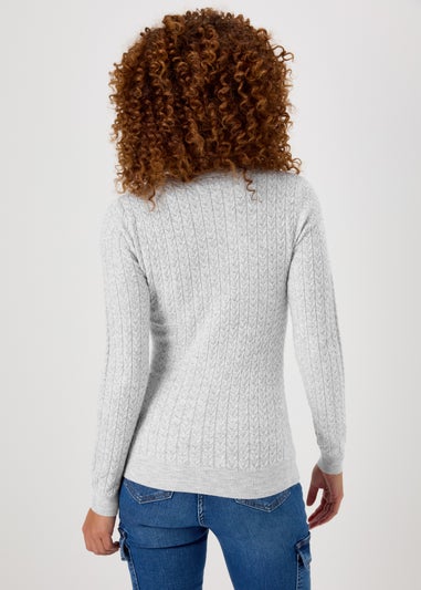 Grey Baby Cable Jumper