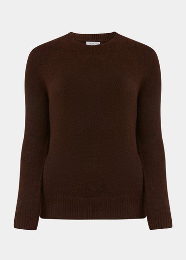 Brown Crew Neck Jumper