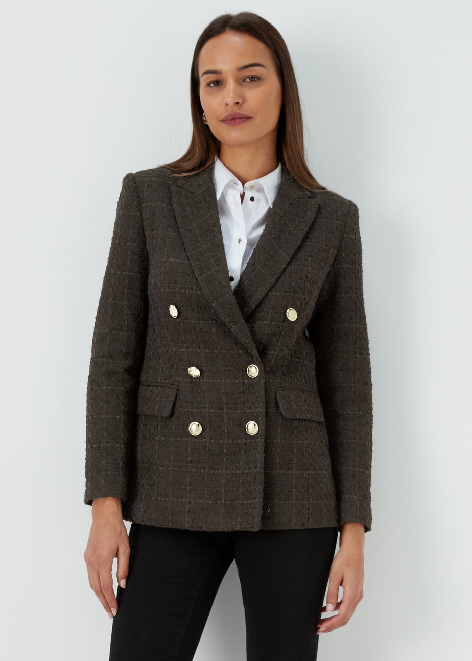 Et Vous Black Textured Blazer