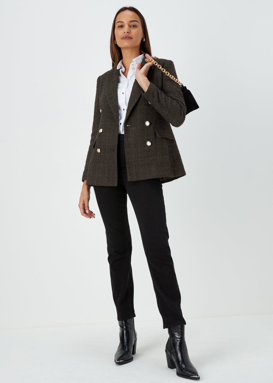 Et Vous Black Textured Blazer