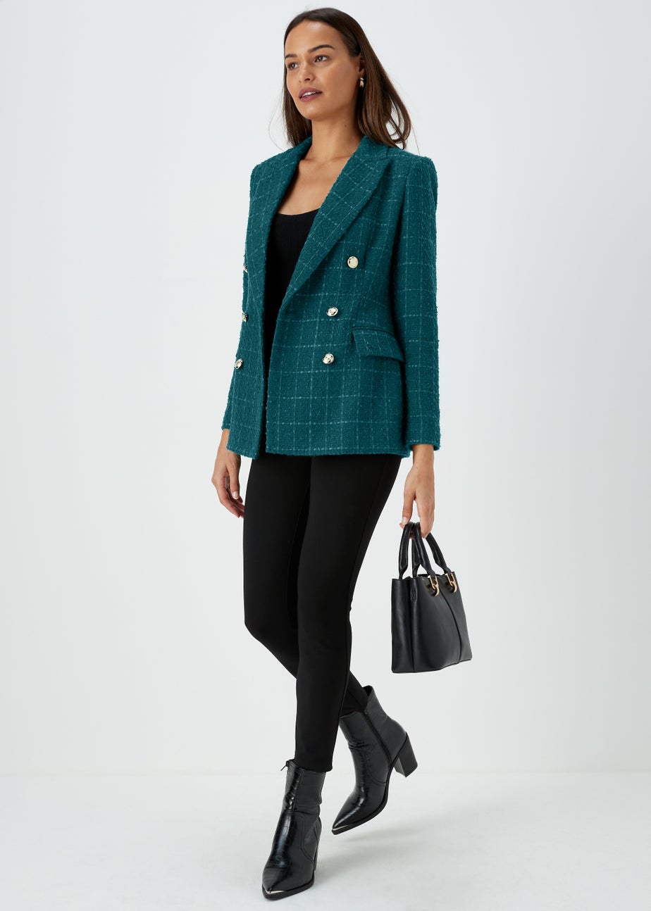 Et Vous Green Textured Blazer