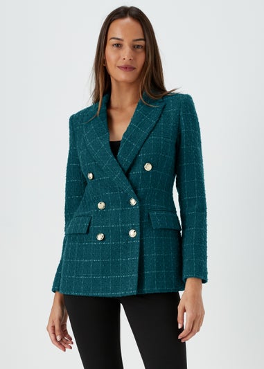 Et Vous Green Textured Blazer