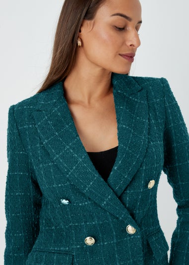 Et Vous Green Textured Blazer