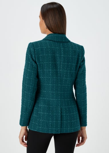 Et Vous Green Textured Blazer