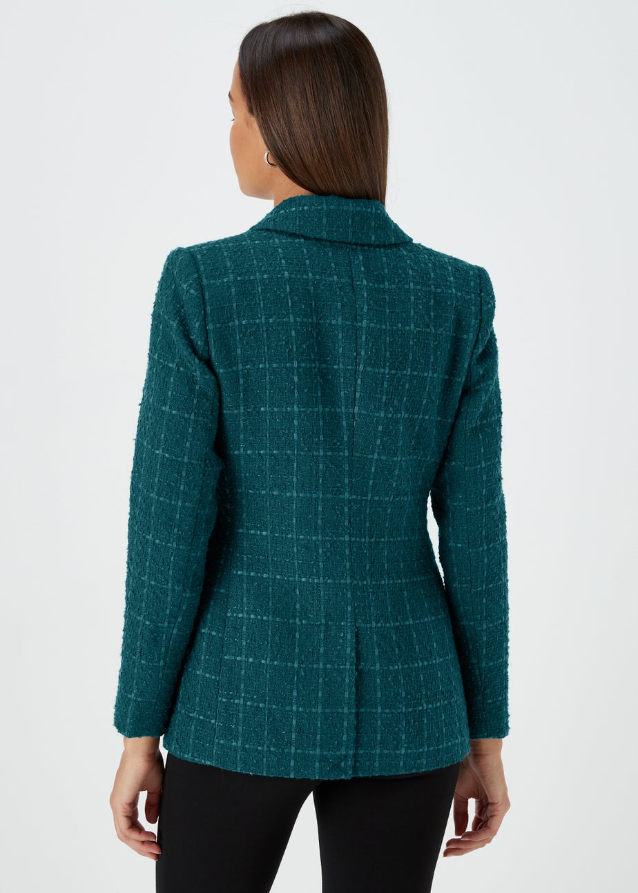 Et Vous Green Textured Blazer