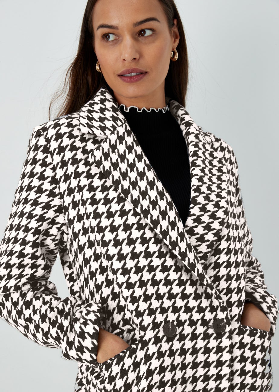 Et Vous Monochrome Dogtooth Formal Coat