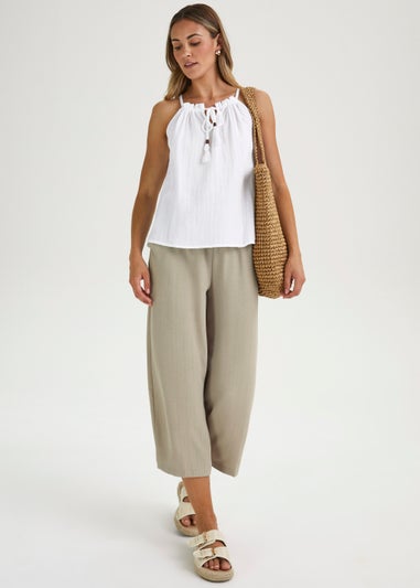 Stone Cropped Trousers