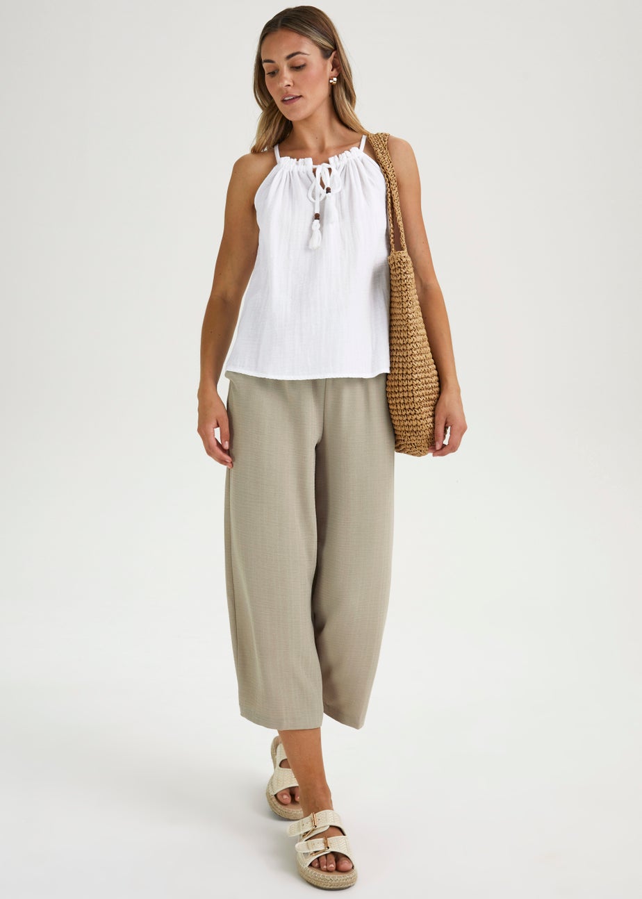 Stone Cropped Trousers