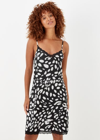Black Print Soft Touch Nightie