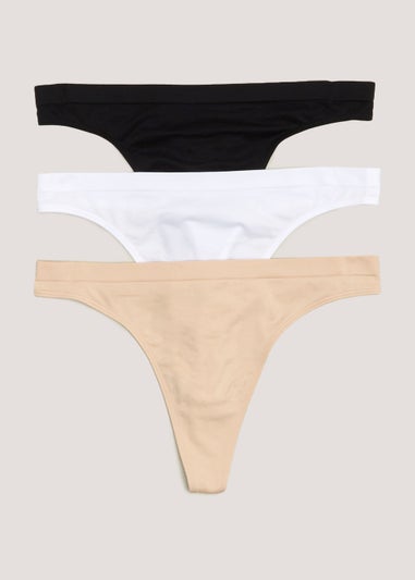3 Pack Seamless Thongs