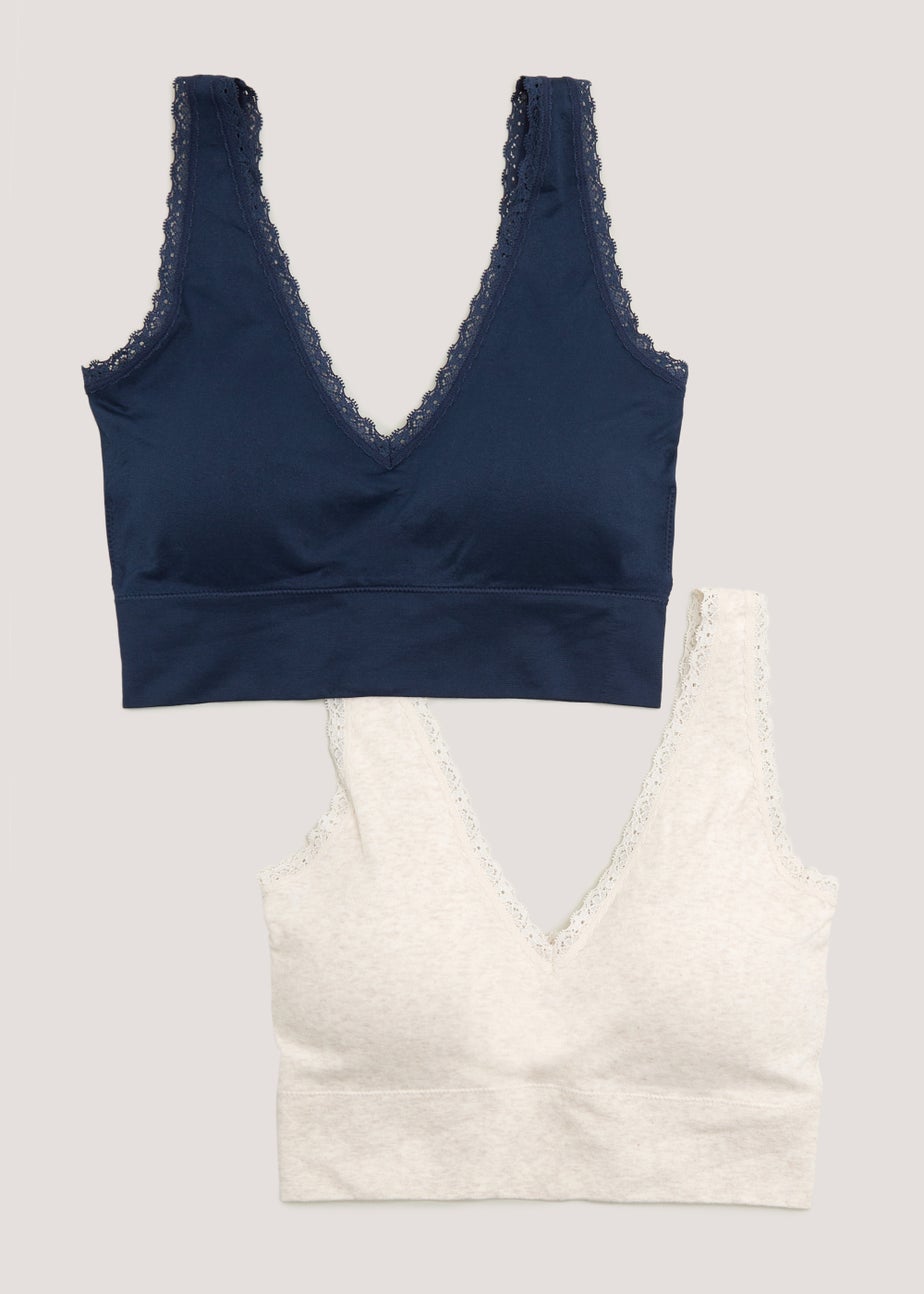 2 Pack Seamless Padded Ribbed Crop Tops