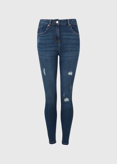 April Mid Wash Ripped Super Skinny Jeans