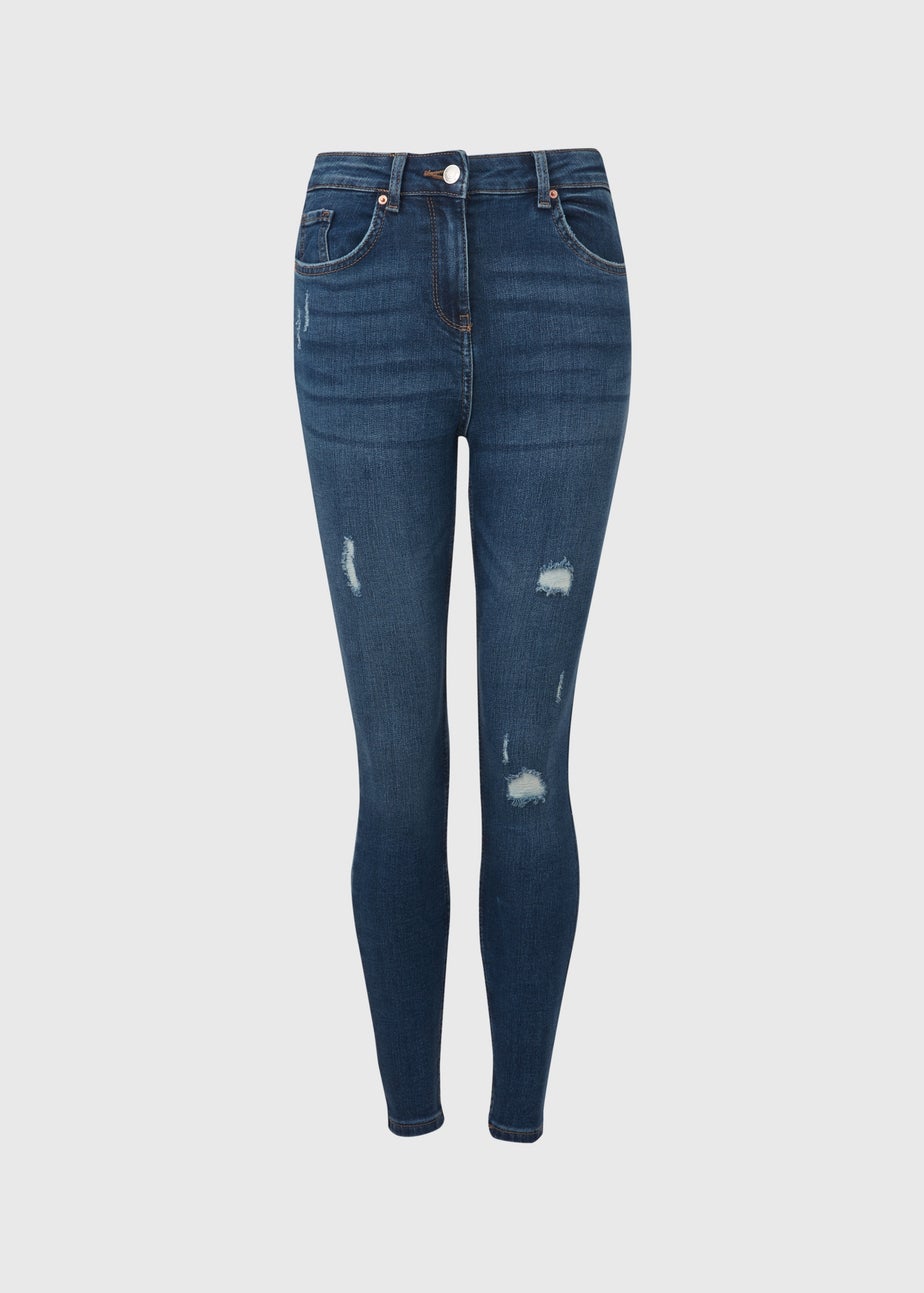 April Mid Wash Ripped Super Skinny Jeans