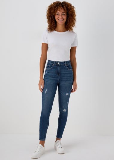 April Mid Wash Ripped Super Skinny Jeans