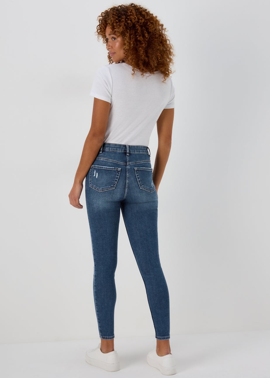 April Mid Wash Ripped Super Skinny Jeans